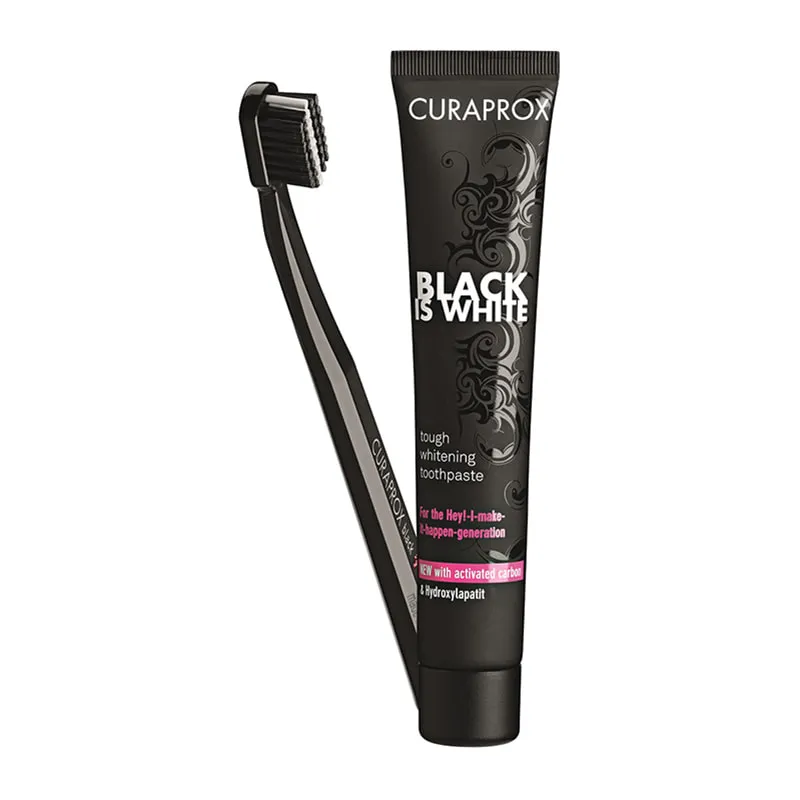 Black is White Set - Whitening Toothpaste & CS Toothbrush