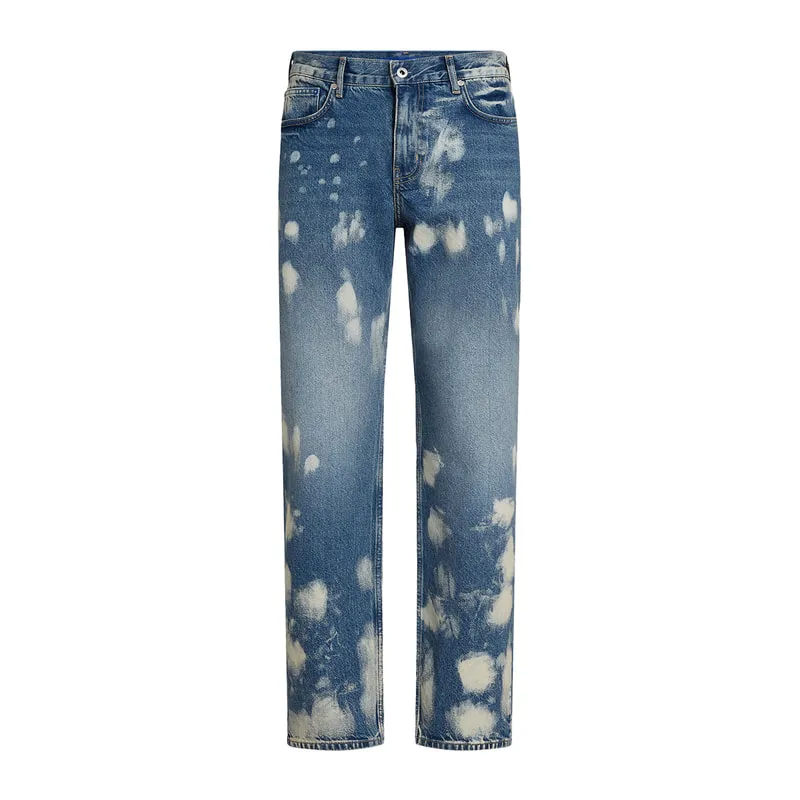 Bleached denim jeans