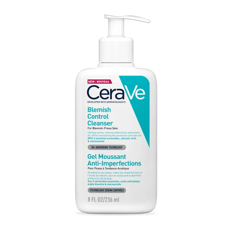 Blemish Control Facial Cleansing Gel for Acne Prone Skin With Salicylic Acid & Ceramides