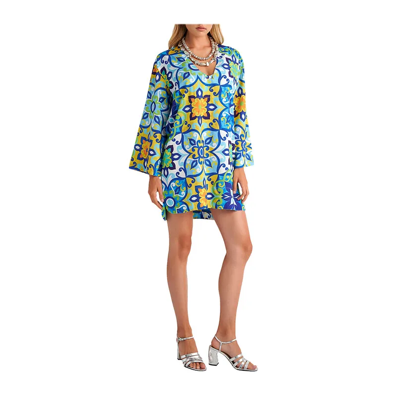 Blue Tiles kaftan