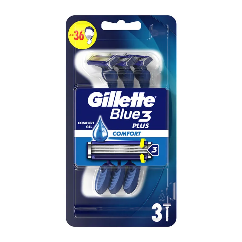 Blue3 Plus Comfort Disposable Razors For Men
