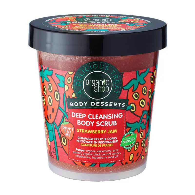 Body Desserts Strawberry Jam Deep Cleansins Body Scrub