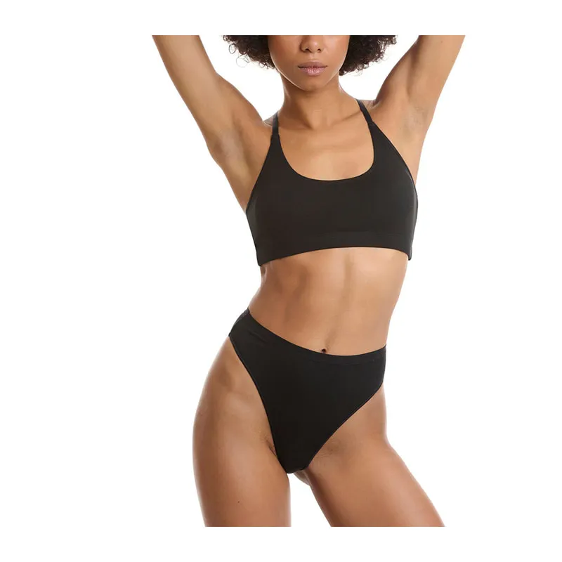 Bamboo high-waist Brazilian brief 2 pack