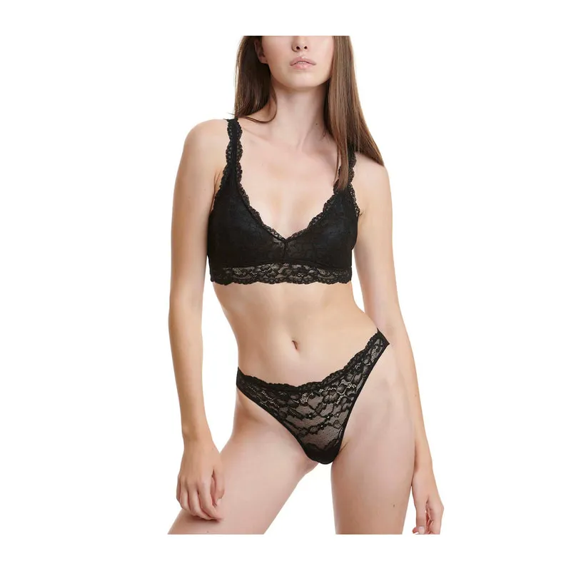 Microfiber lace Brazilian brief
