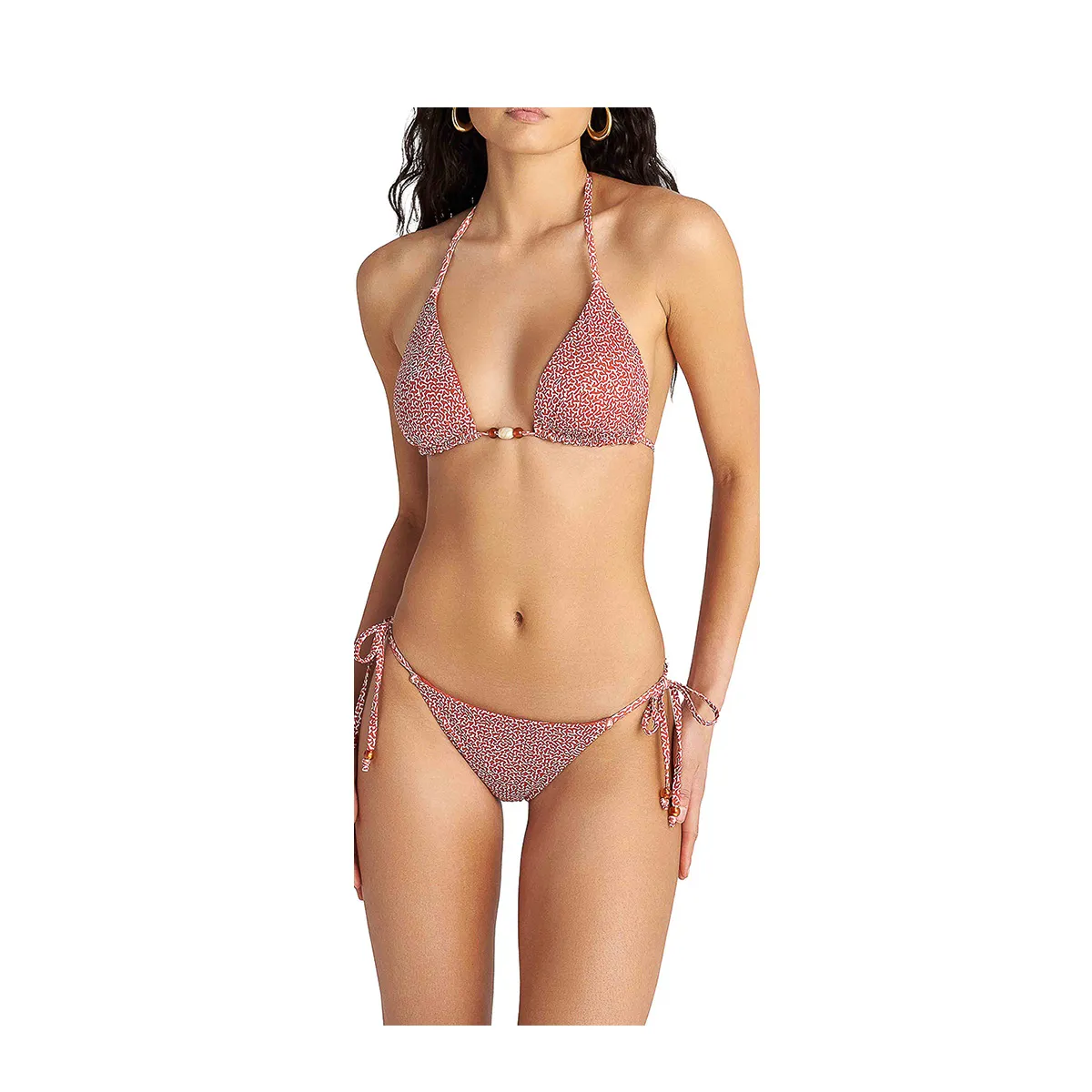 Bronze pixel double face tie side bottom