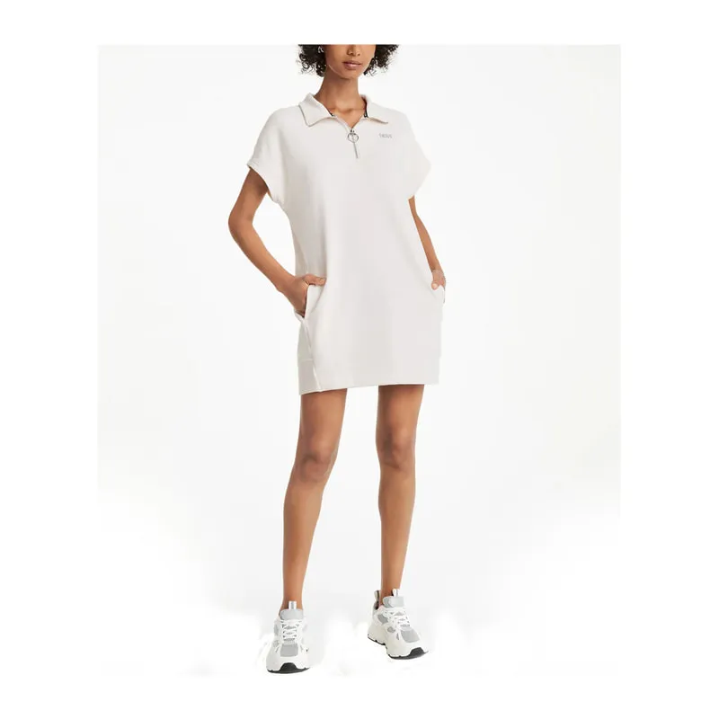 Dress with metallic bubble logo