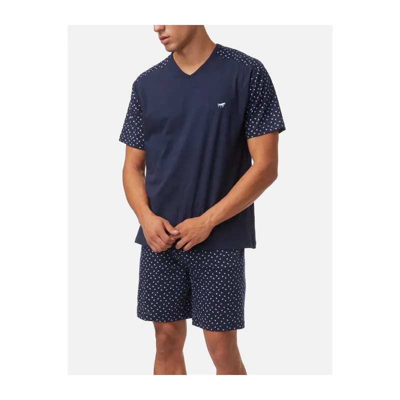 Bull short sleeve V neck pyjama set