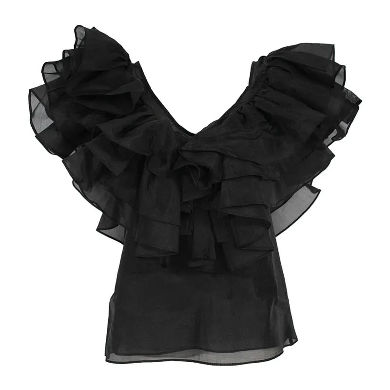 Calonda blouse with ruffles