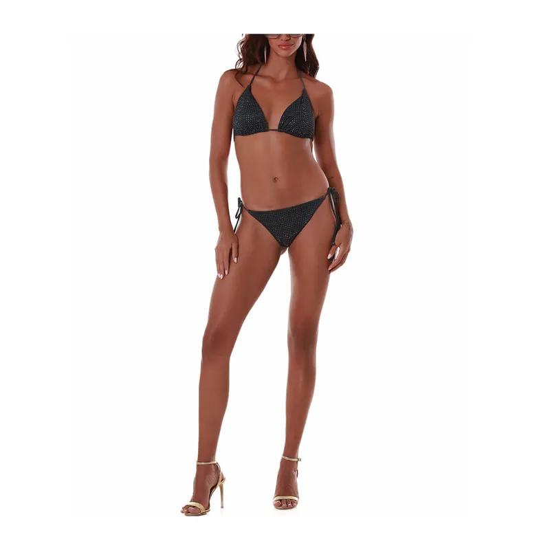 Candy Glam brazilian strass embellished tie-side bikini slip