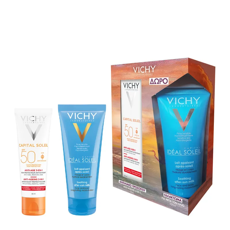 Capital Soleil Face Sunscreen 3-Σε-1 Spf50
