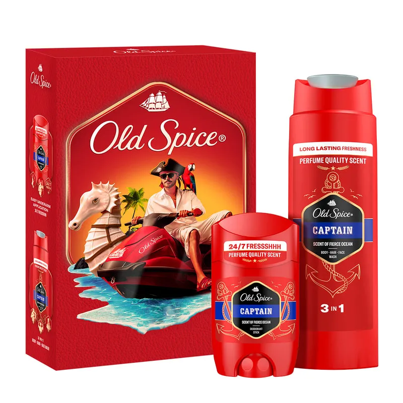 Captain Gift Set With Deodorant Stick & Shower Gel