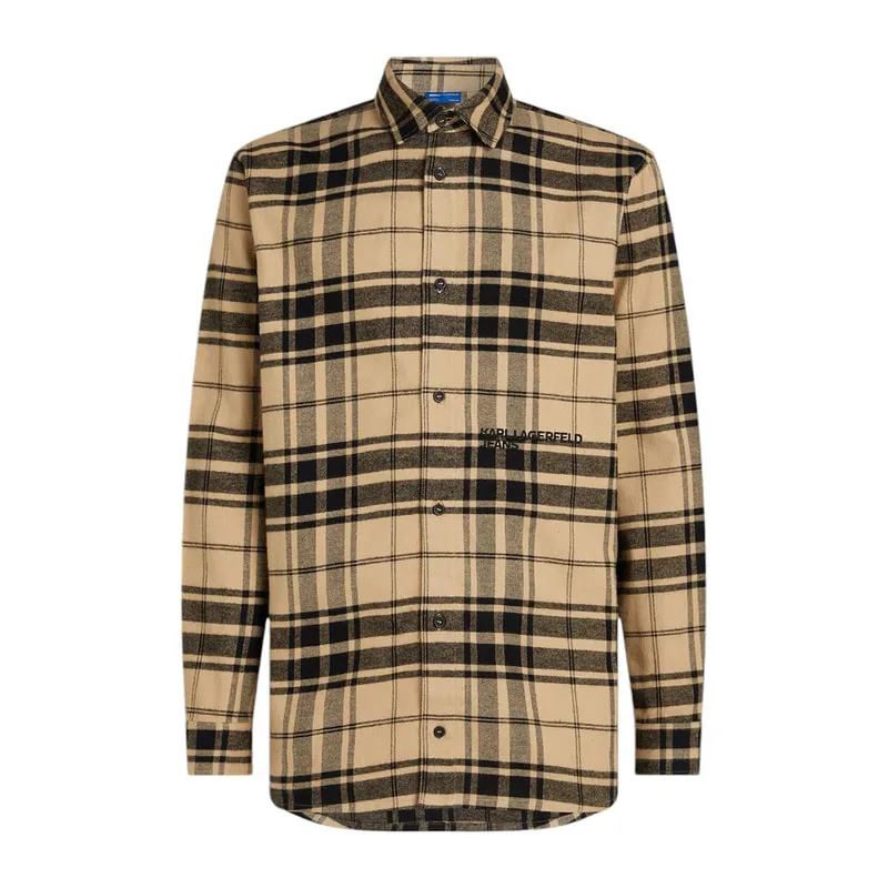 Shirt with Check motivo