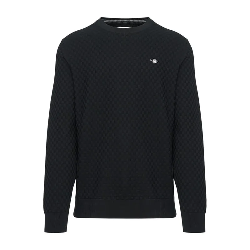 Checkered Knit Sweater