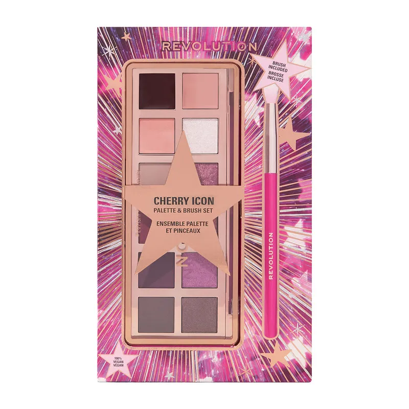 Cherry Icon Shadow Palette & Brush Set