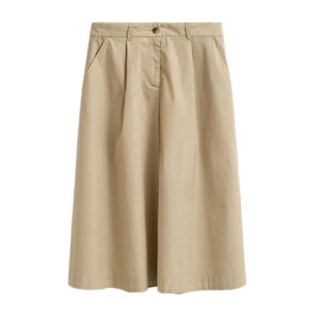 Women's pleated chino skirt