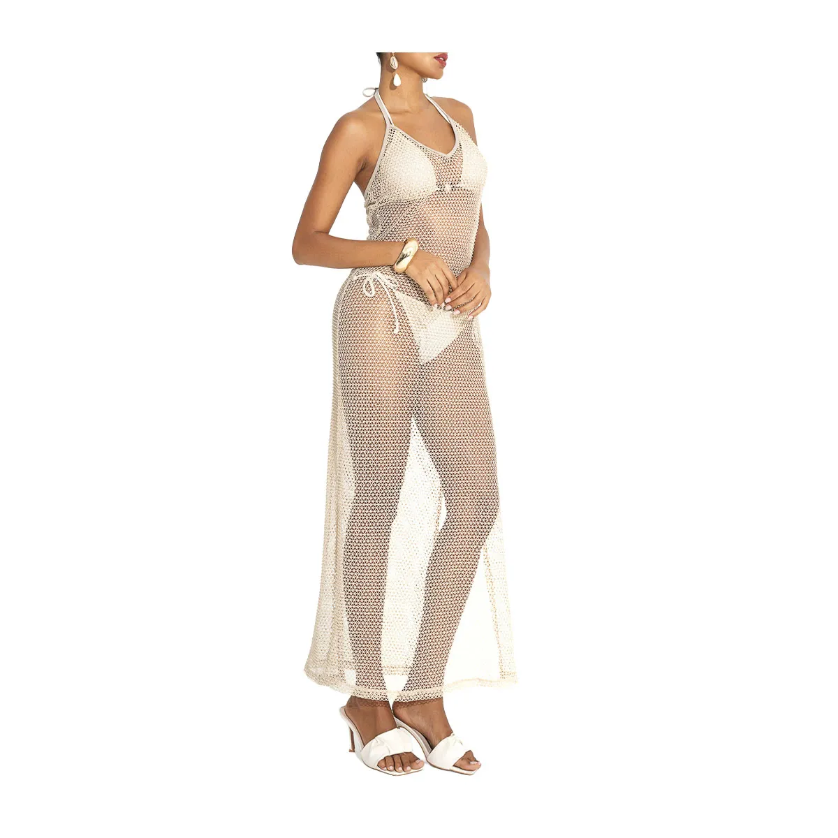 Choco lovers long crochet beach dress