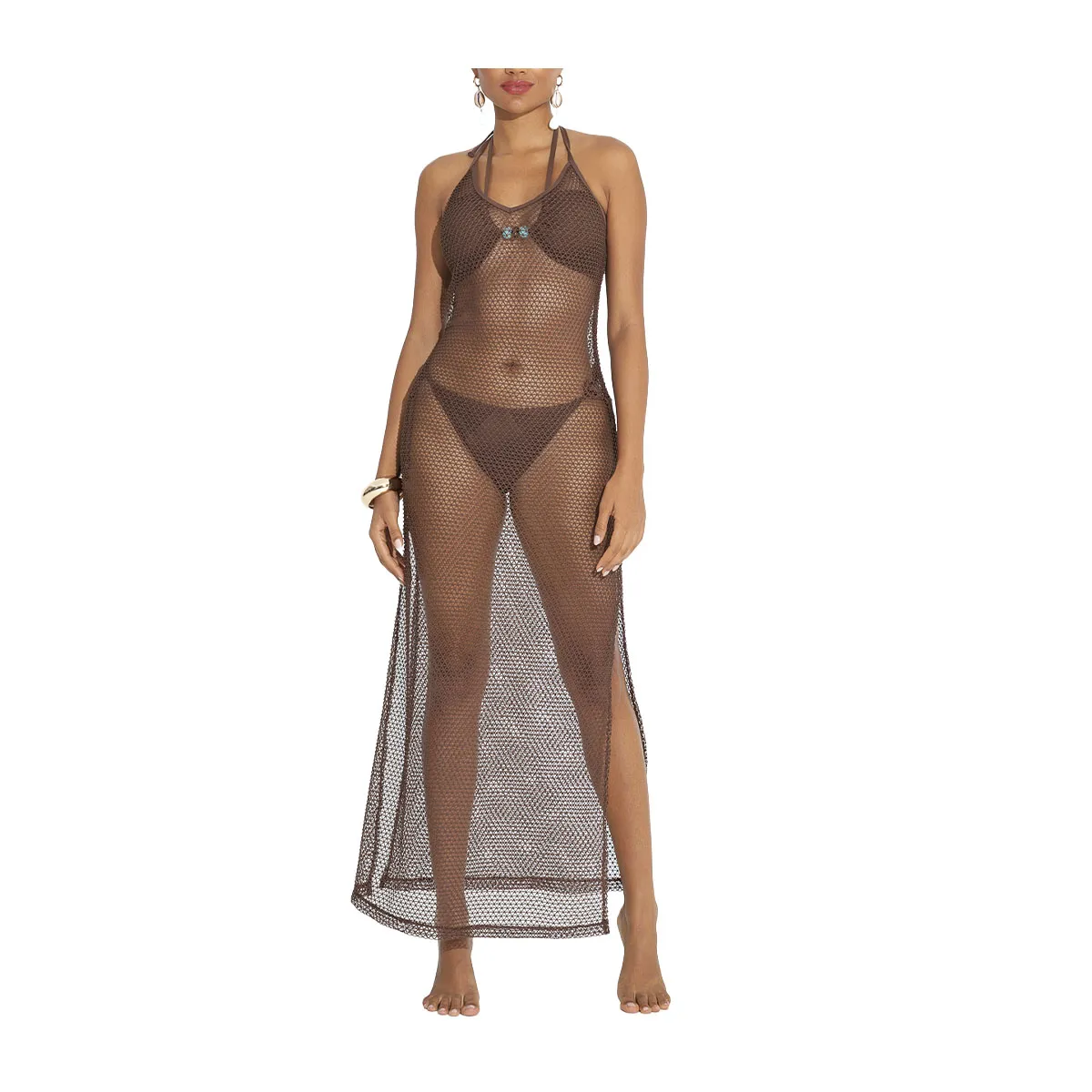 Choco lovers long crochet beach dress
