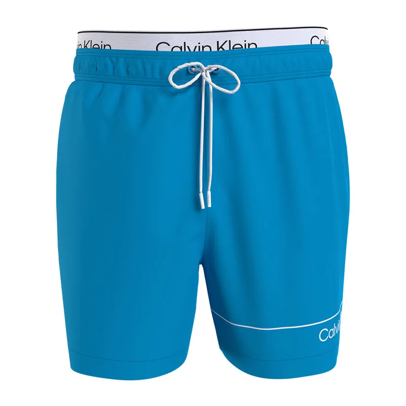 CK Meta legacy double waistband swim shorts