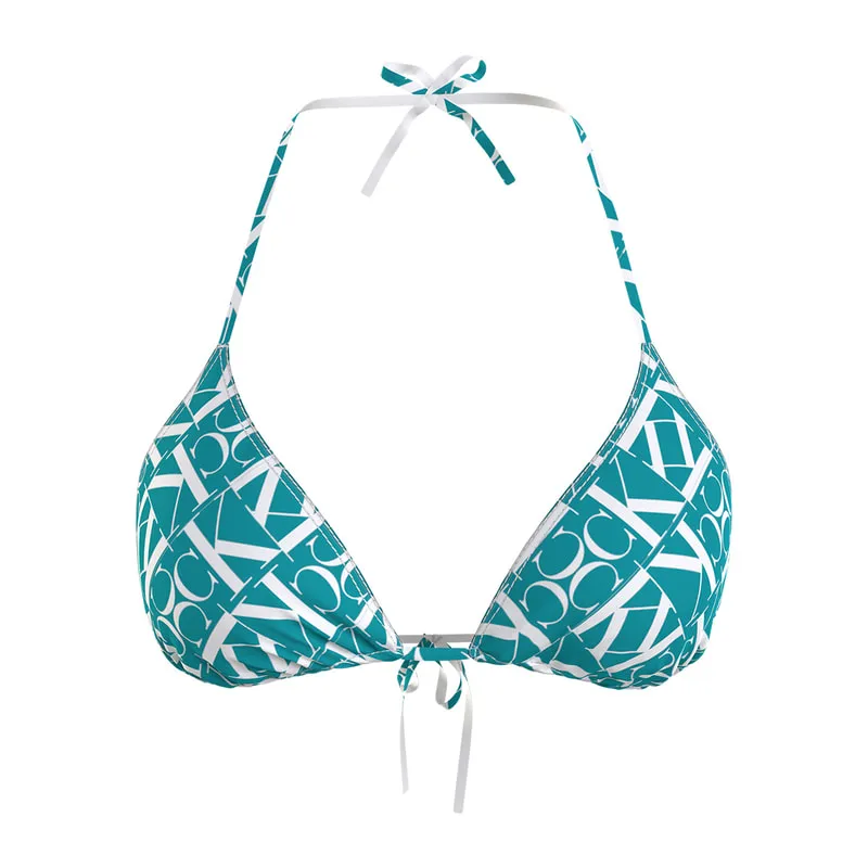 CK Monogram triangle bikini top