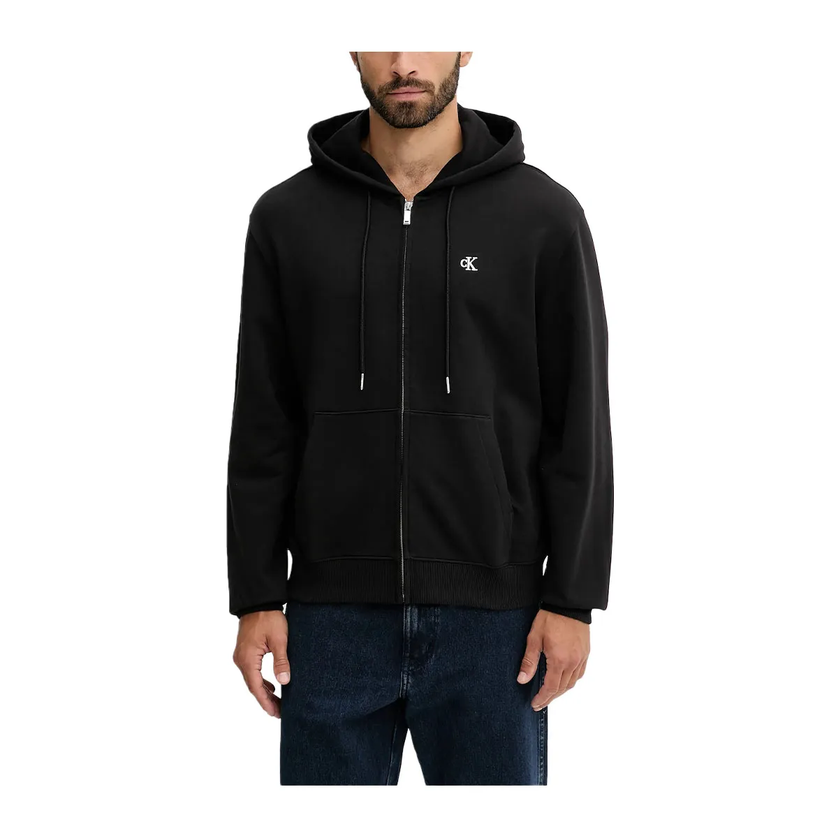 Sweatshirt with embroidered CK monogram