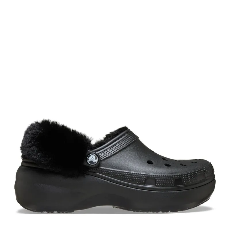 Classic Platform Fuzz Lined Clog