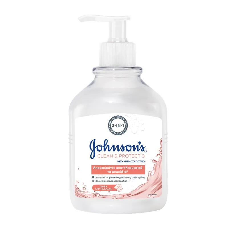 Clean & Protect 3 Hand Wash Pump With Almond Blossom