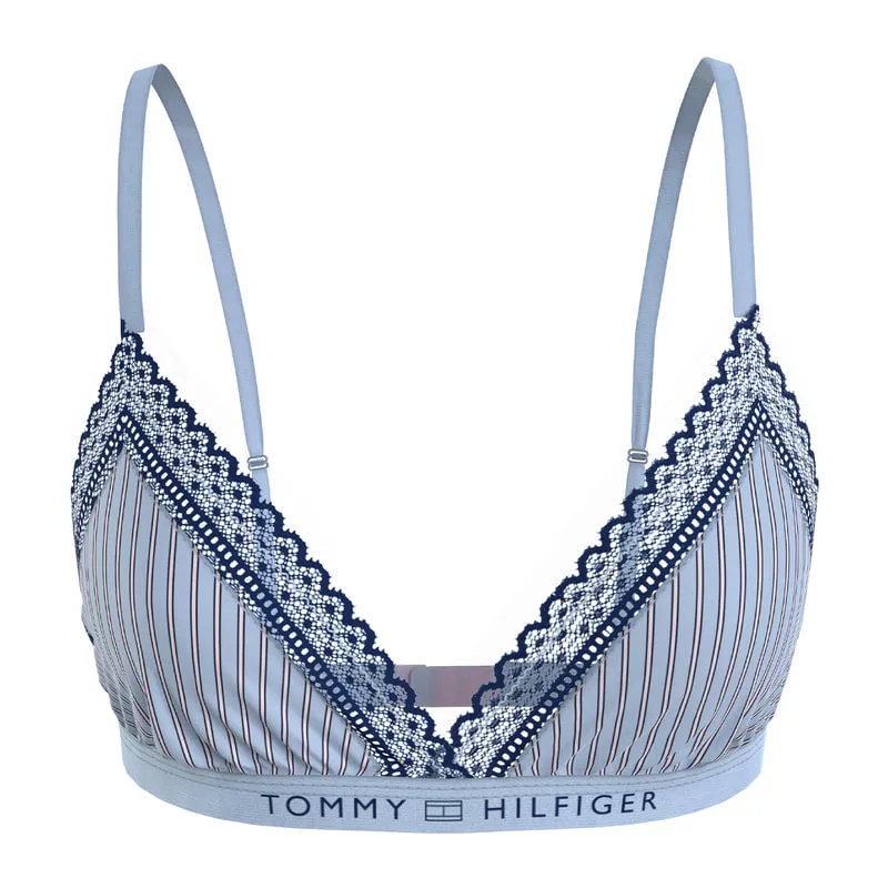 Coastal floral triangle bra