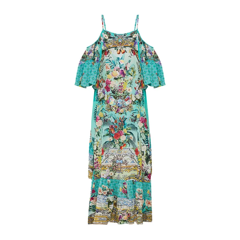 Dress cold shoulder Gardens of queluz