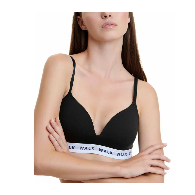 Cotton comfort bra with elastic underband