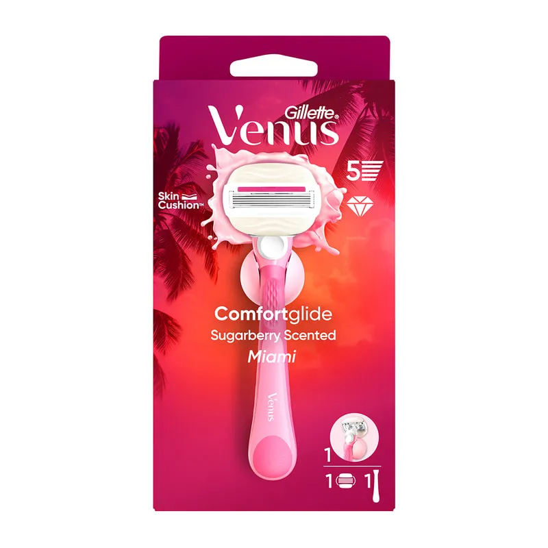 Comfortglide Sugarberry Scented Miami Women’S Razor 1 Refill Razor