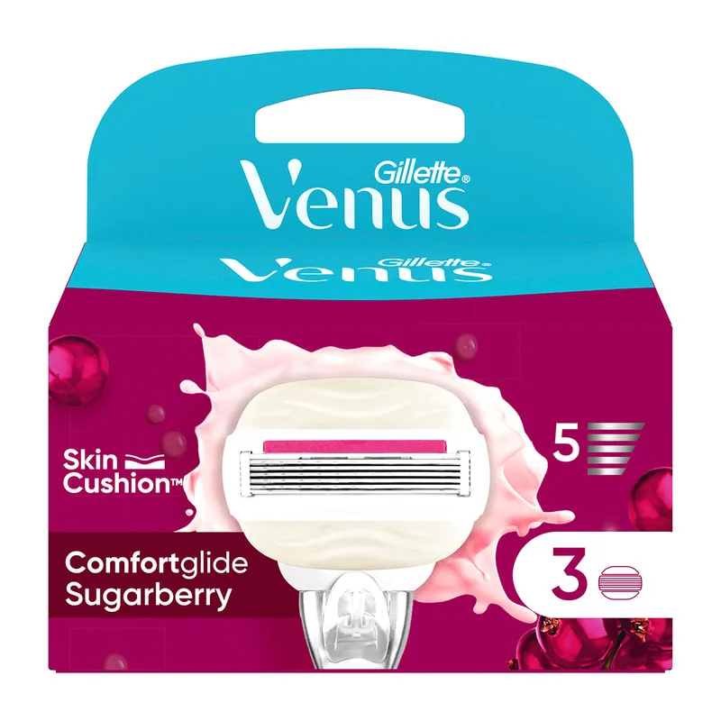 Comfortglide Sugarberry Scented Women’S Blades 3 Refill Blades