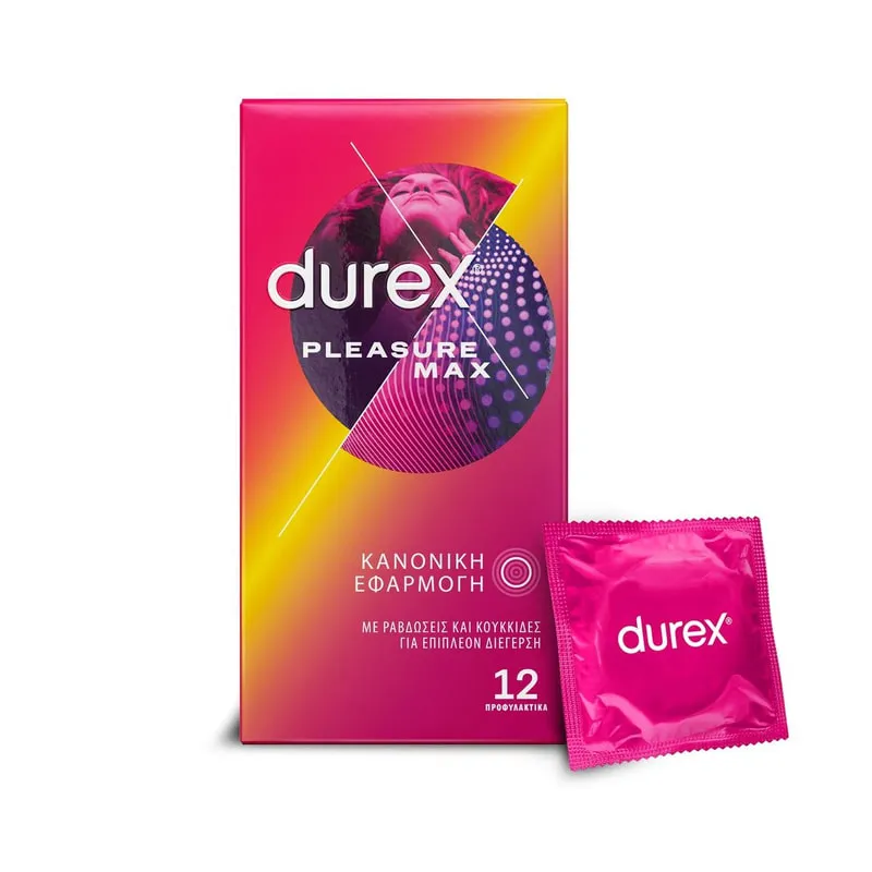 Condoms with Dots & Ribs Pleasuremax Normal Fit