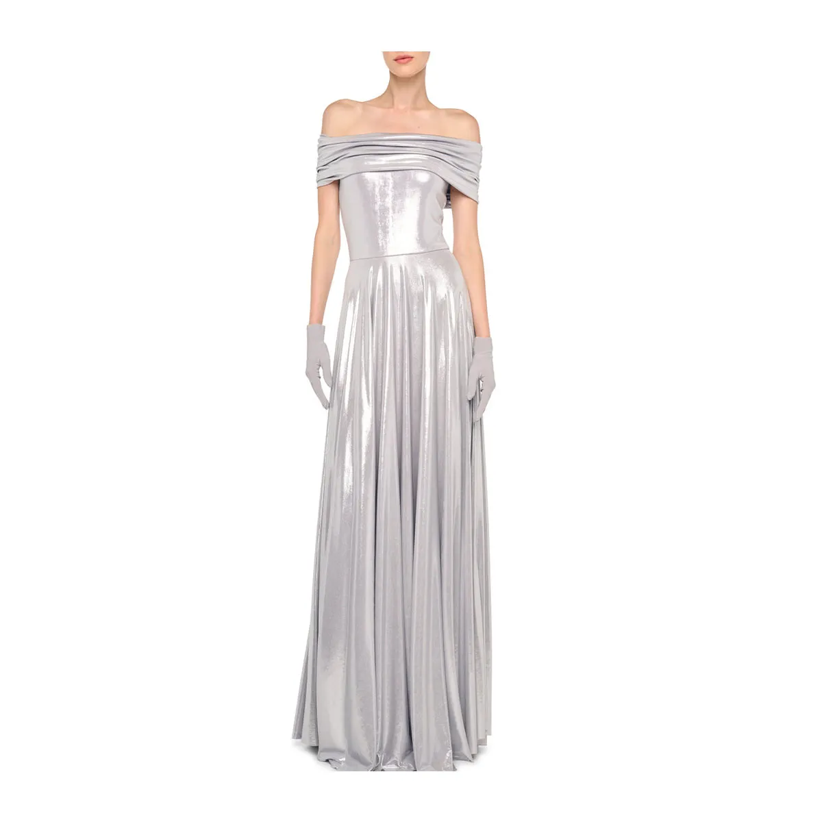 COWL FLARED GOWN dress