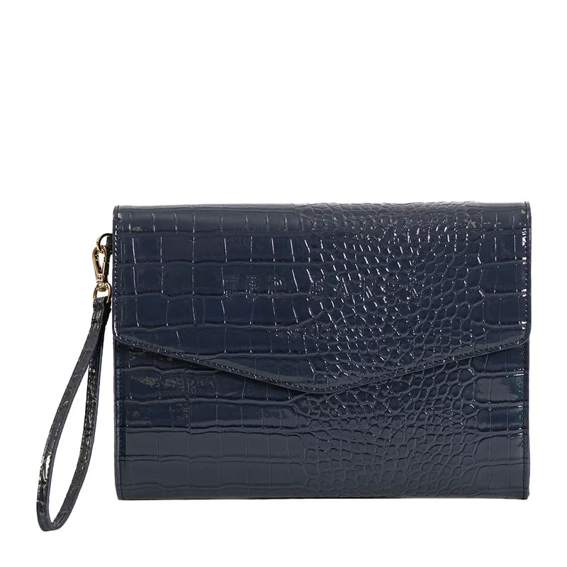 Croc Envelope Pouch Bag
