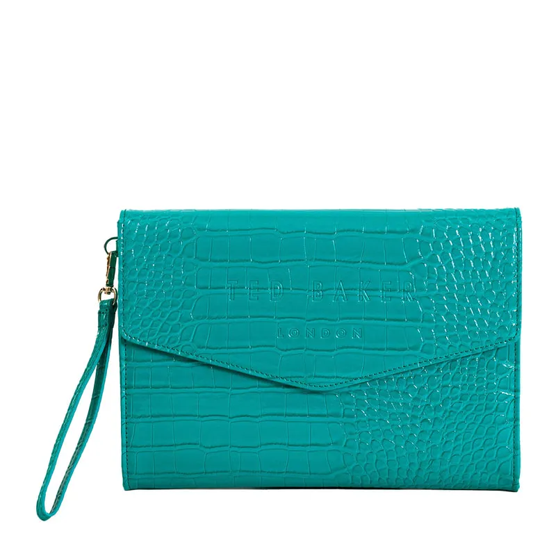 Croc Envelope Pouch Bag