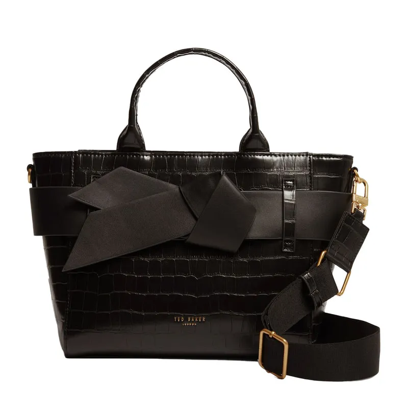 Croc Bow Detail Crossbody Tote Bag JJOSIA