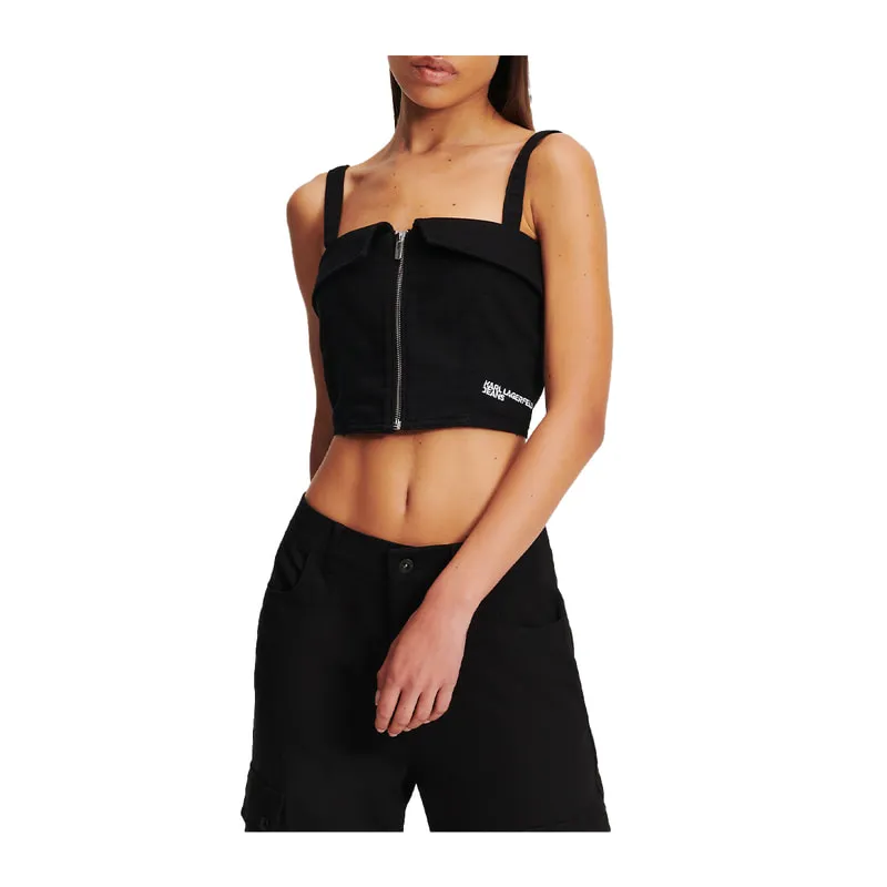 Cropped bustier top