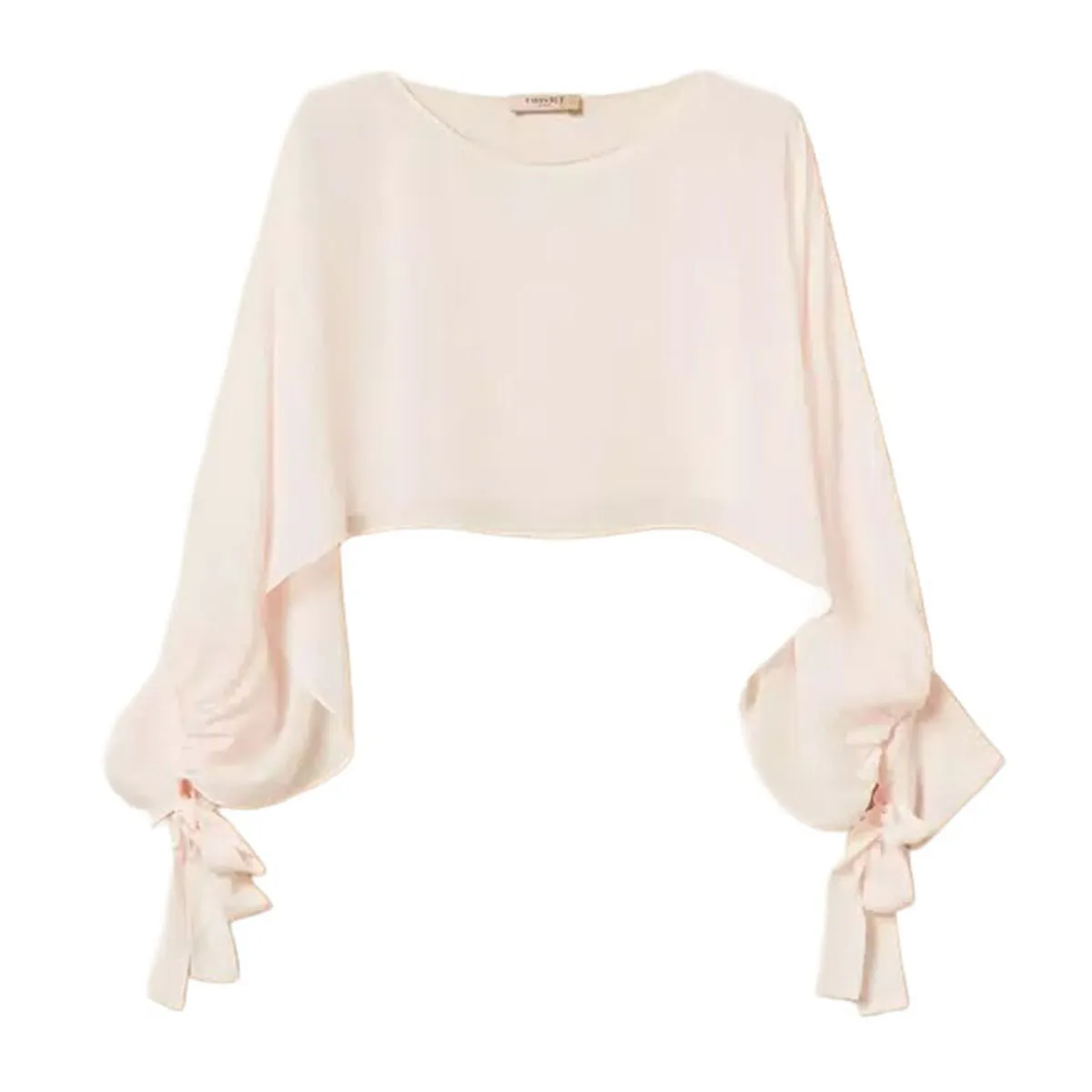 Women's cropped georgette blouse