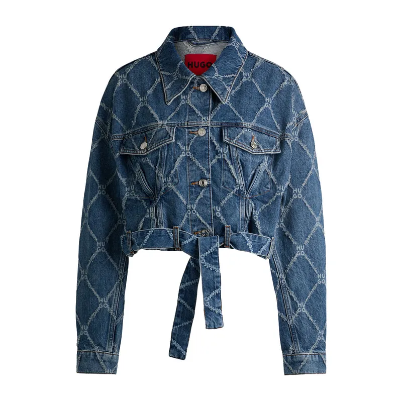 Γυναικείο cropped jean μπουφάν