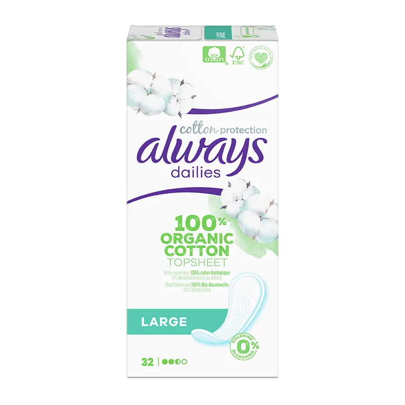 Dailies Cotton Protection Σερβιετάκια Large