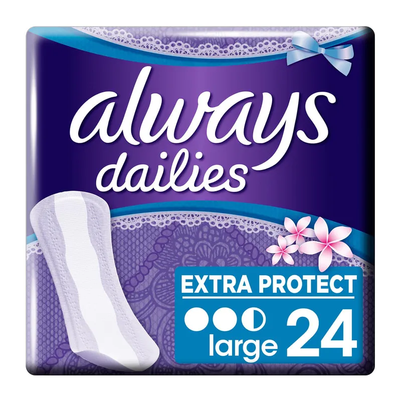 Dailies Extra Protect Panty Liners Large Fresh