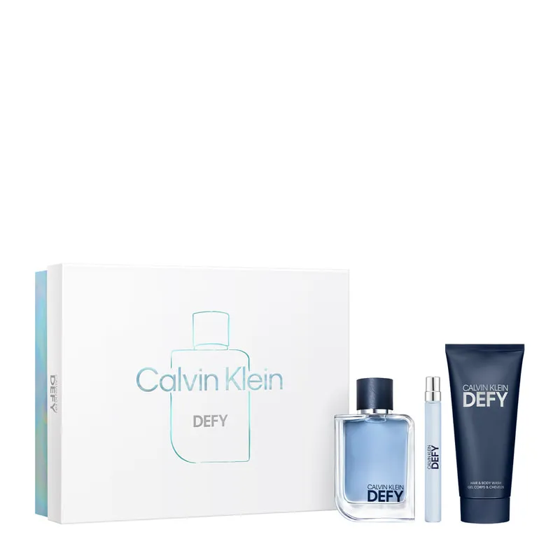 Defy Eau De Toilette & Travel Spray & Shower Gel