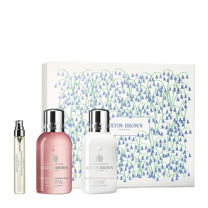 Delicious Rhubarb & Rose Travel Gift Set