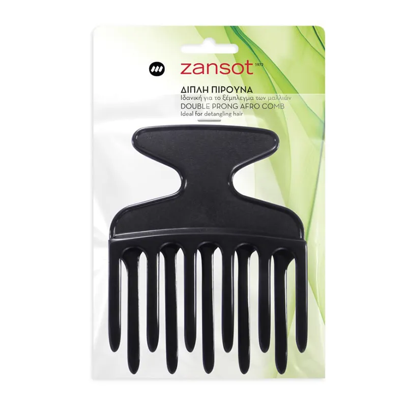 Double Prong Afro Comb