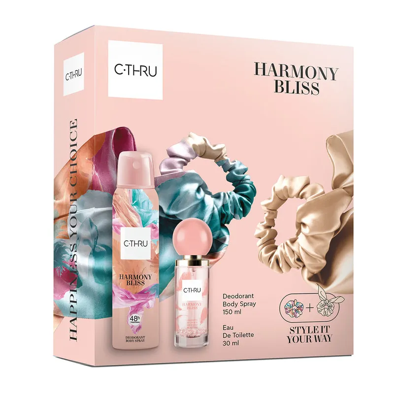 Eau De Toilette, Deodorant Spray Harmony Bliss & Scrunchie