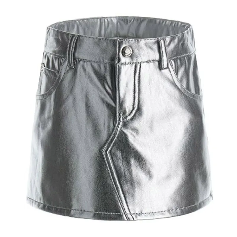 Eco-leather skirt
