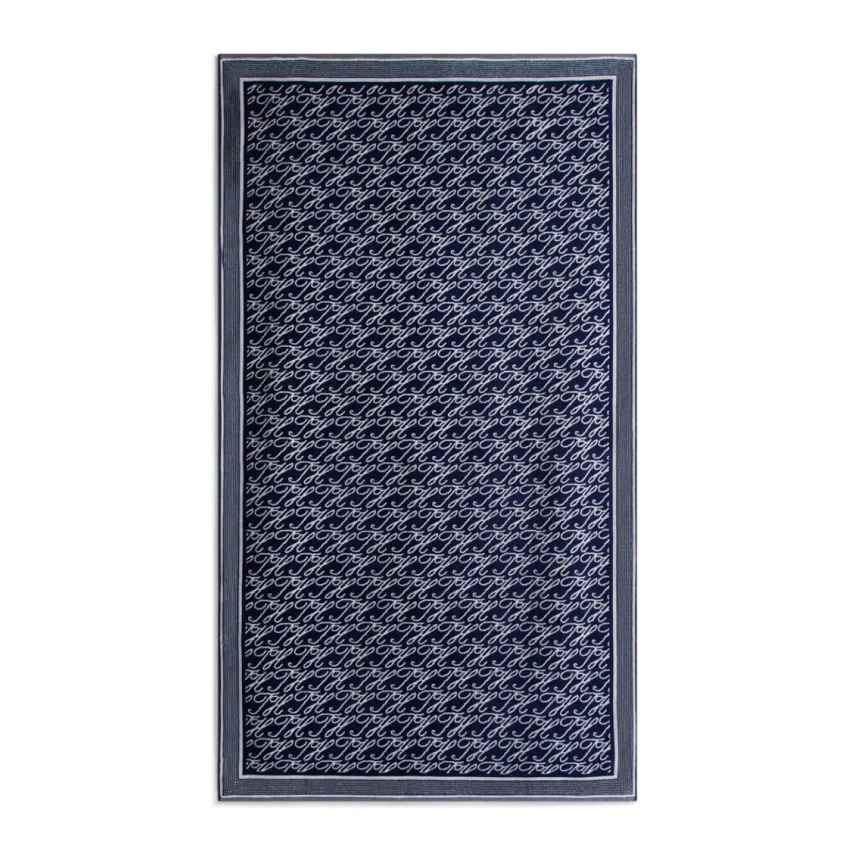 Essential logo yarn dyed velour beach towel
