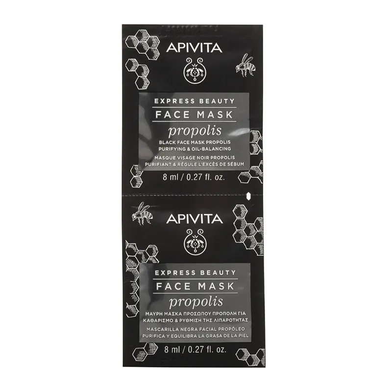 Express Beauty Black Face Mask with Propolis
