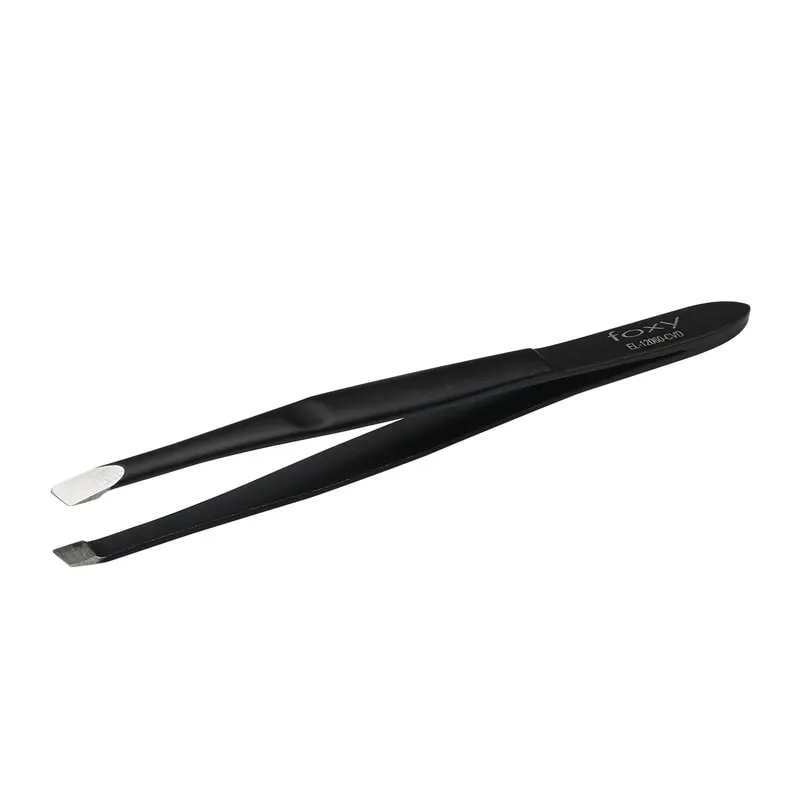 Eyebrow Tweezers Slant Black