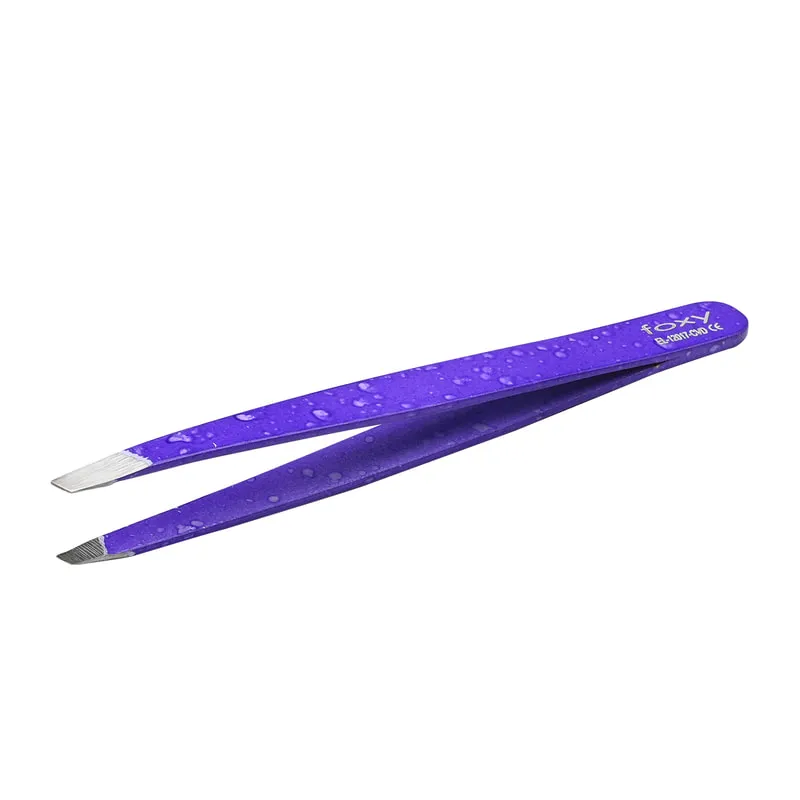 Eyebrow Tweezers Slant Purple